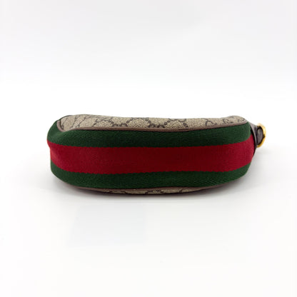 Gucci Ophidia Half Moon GG Coated Canvas, Brown, Canvas, Handbag