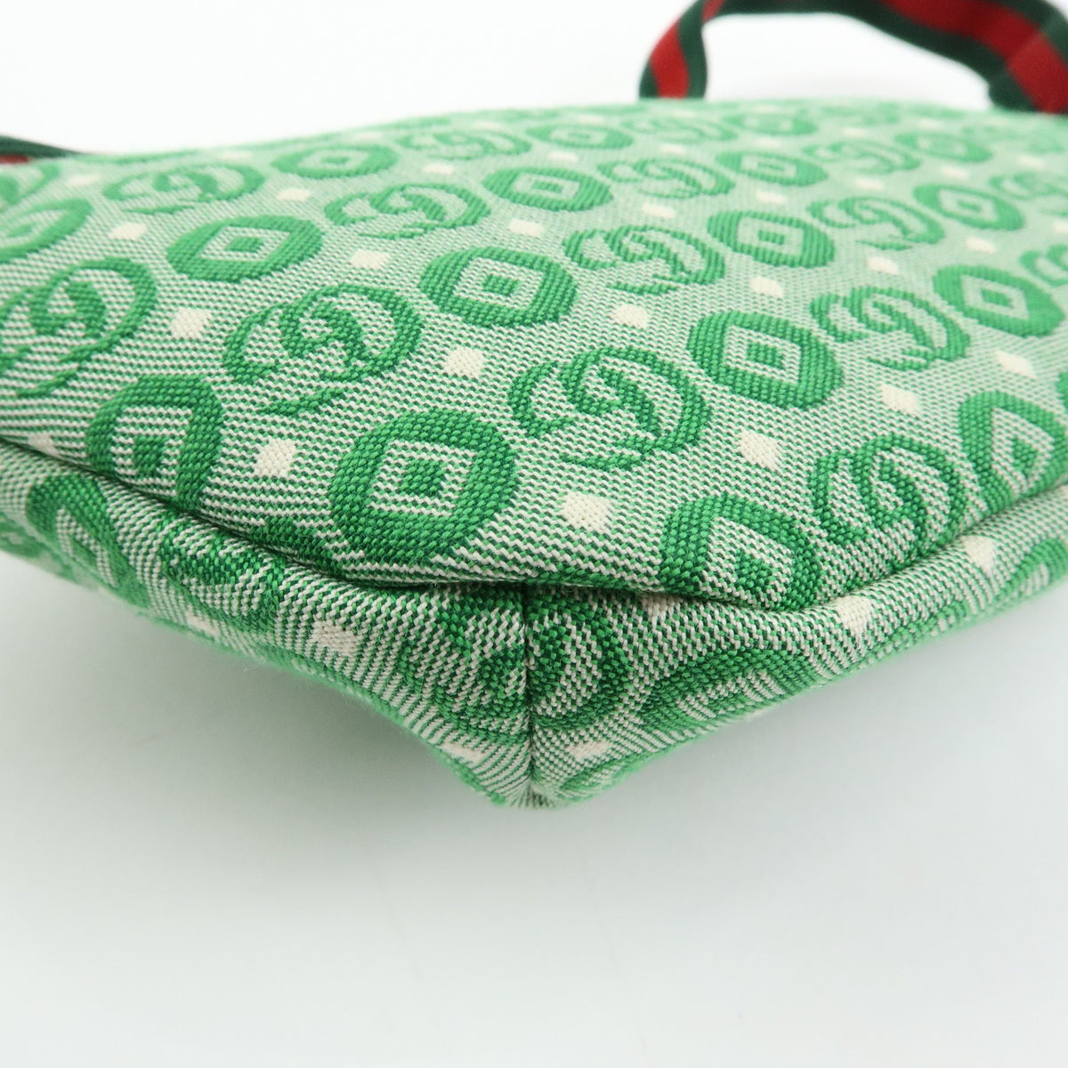Gucci Children's Belt Printed GG Coated Canvas, Green, Canvas, Handbag