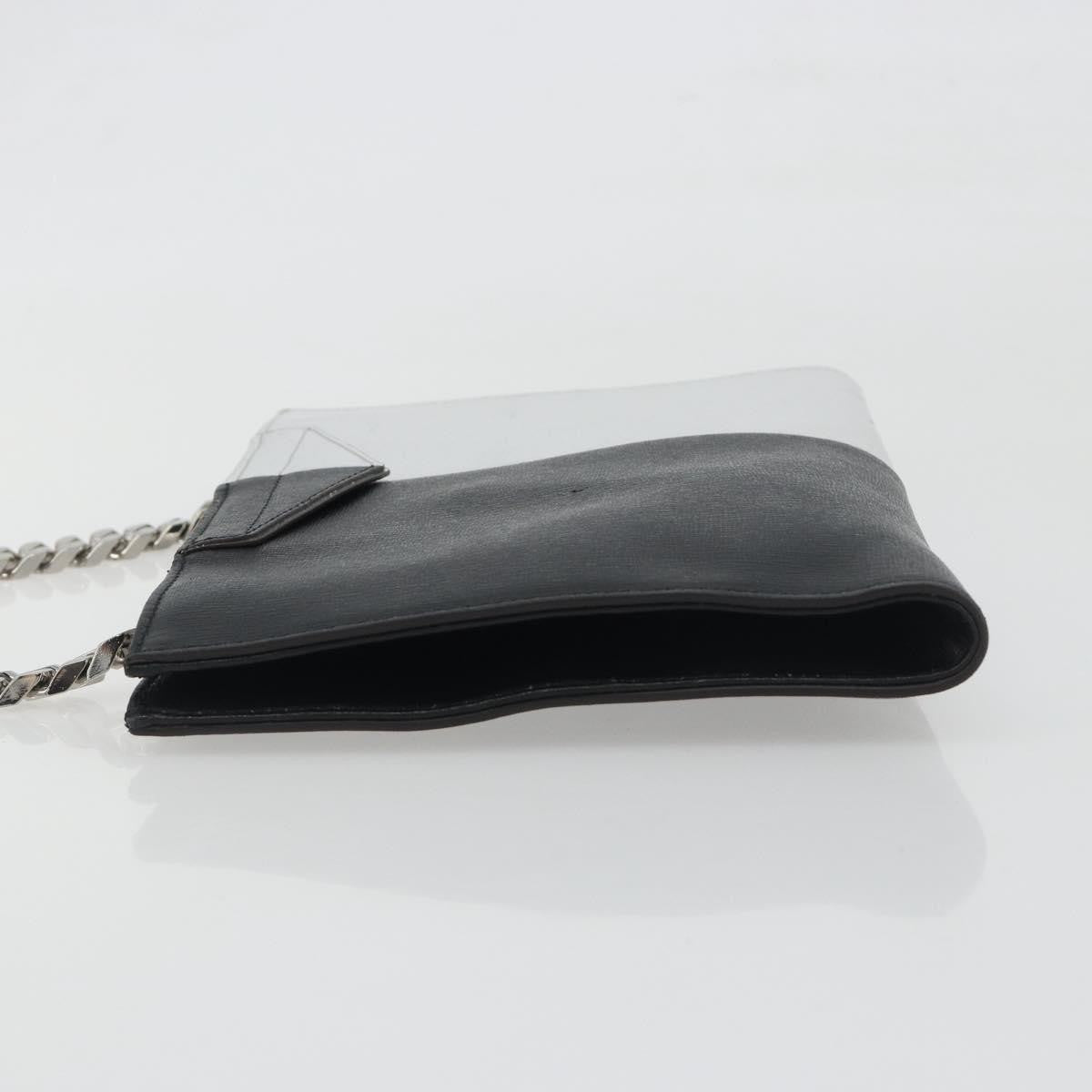 Fendi Grande Colorblock Clutch Leather, Silver, Leather, Clutch