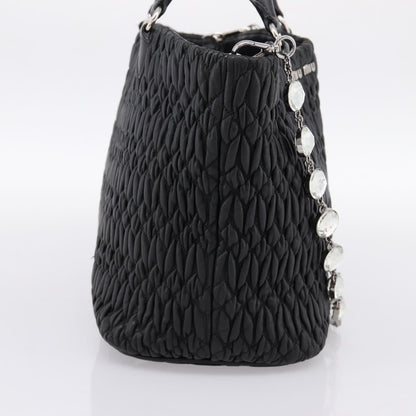 Miu Miu Shopper Tote Matelasse Leather, Black, Leather, Handbag