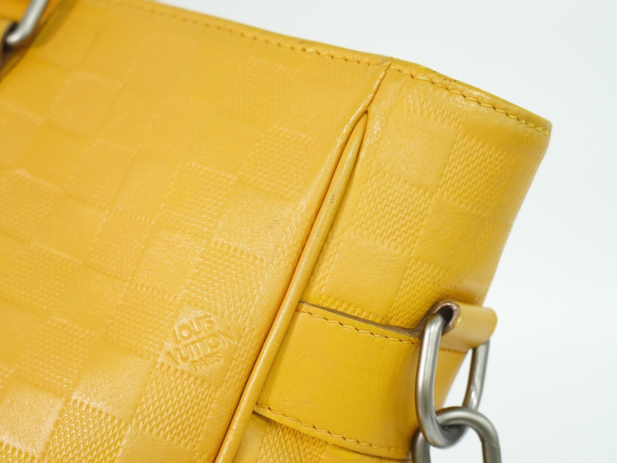 Louis Vuitton Tadao Damier Infini Leather, Yellow, Leather, Handbag