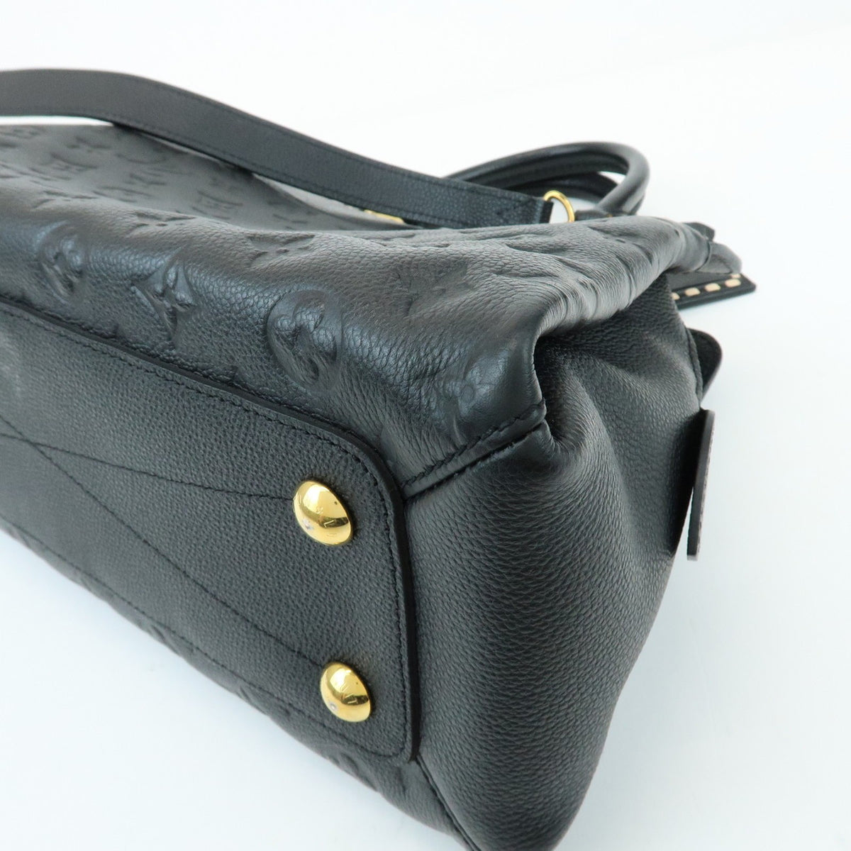 Louis Vuitton Vosges Whipstitch Monogram Empreinte Leather, Black, Leather, Handbag