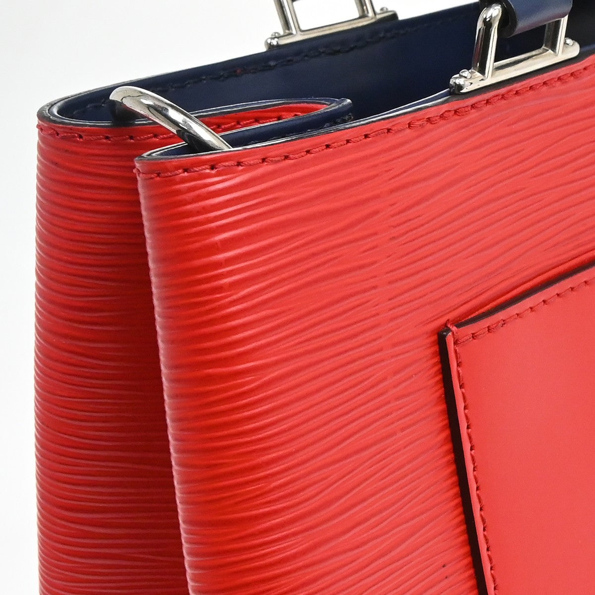 Louis Vuitton Kleber Epi Leather, Red, Leather, Handbag