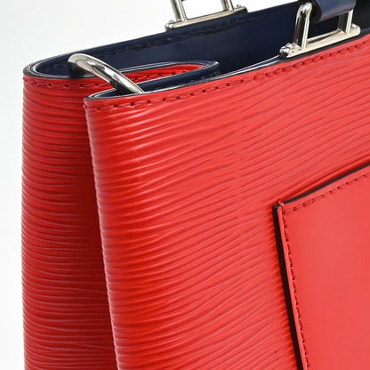 Louis Vuitton Kleber Epi Leather, Red, Leather, Handbag