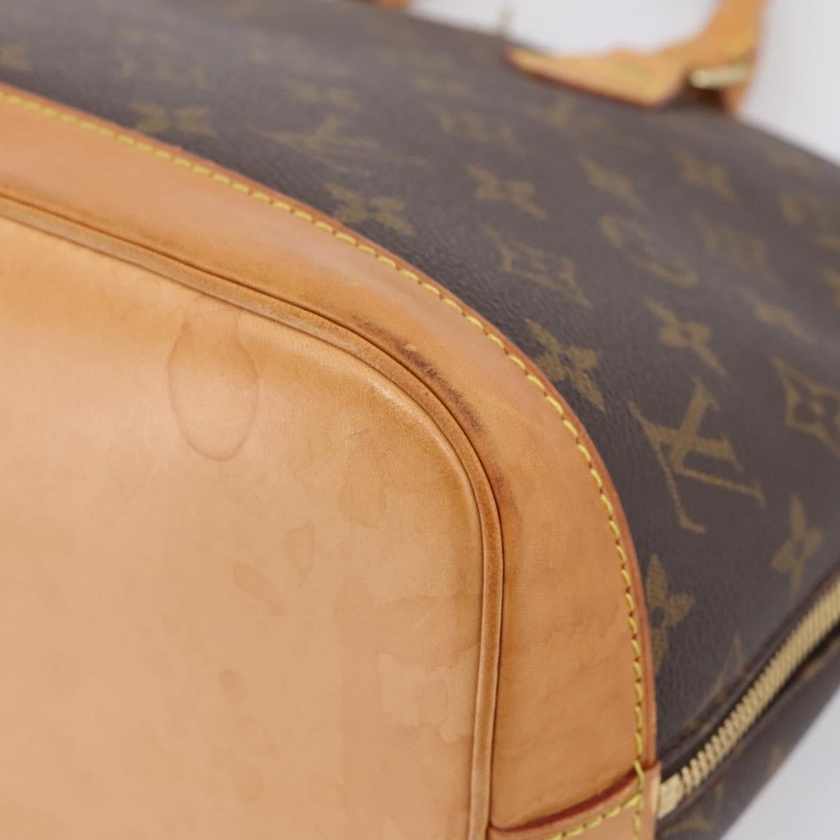 Louis Vuitton Alma Monogram Canvas, Brown, Canvas, Handbag