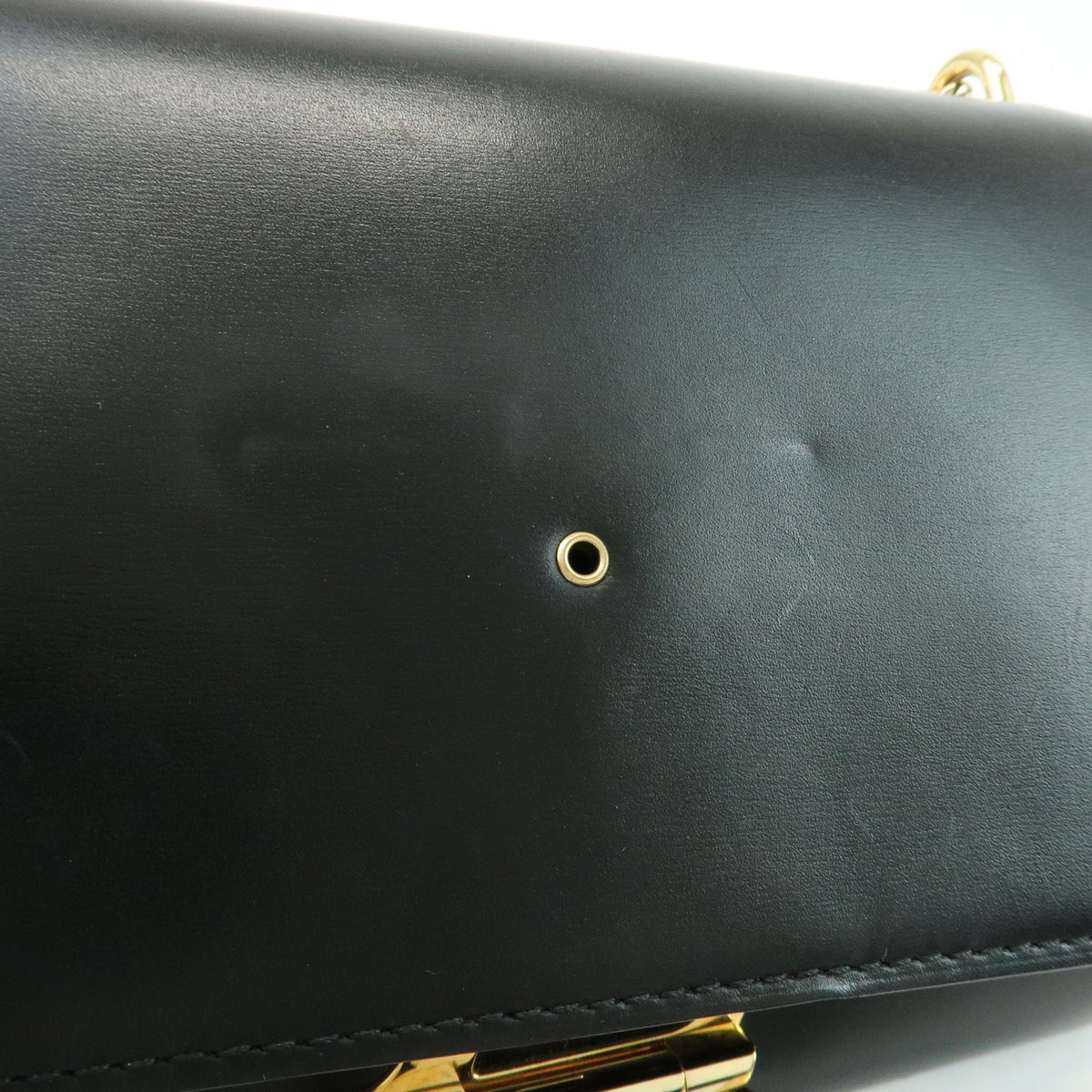 Louis Vuitton Chain Louise Clutch Leather, Black, Leather, Clutch