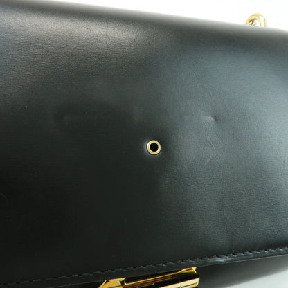 Louis Vuitton Chain Louise Clutch Leather, Black, Leather, Clutch