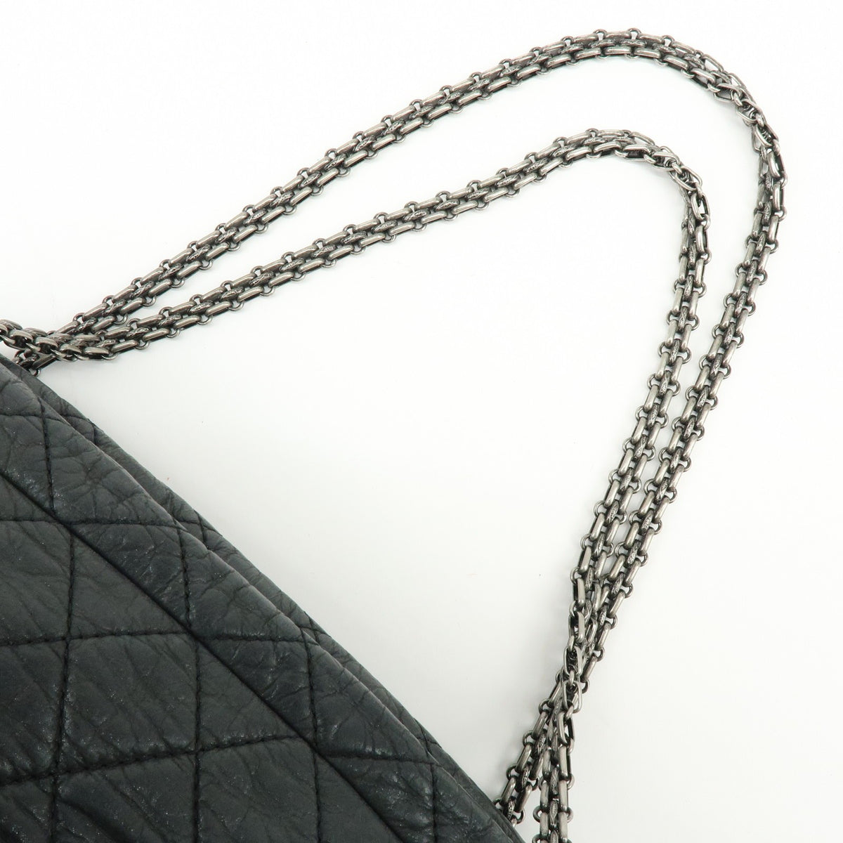 Chanel Shoulder Quilted Leather, Black, Calfskin, Shoulder Bag