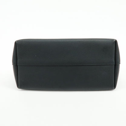 Louis Vuitton Lockme Hobo Leather, Black, Leather, Shoulder Bag