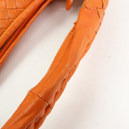 Bottega Veneta Veneta Hobo Intrecciato Nappa, Orange, Leather, Shoulder Bag