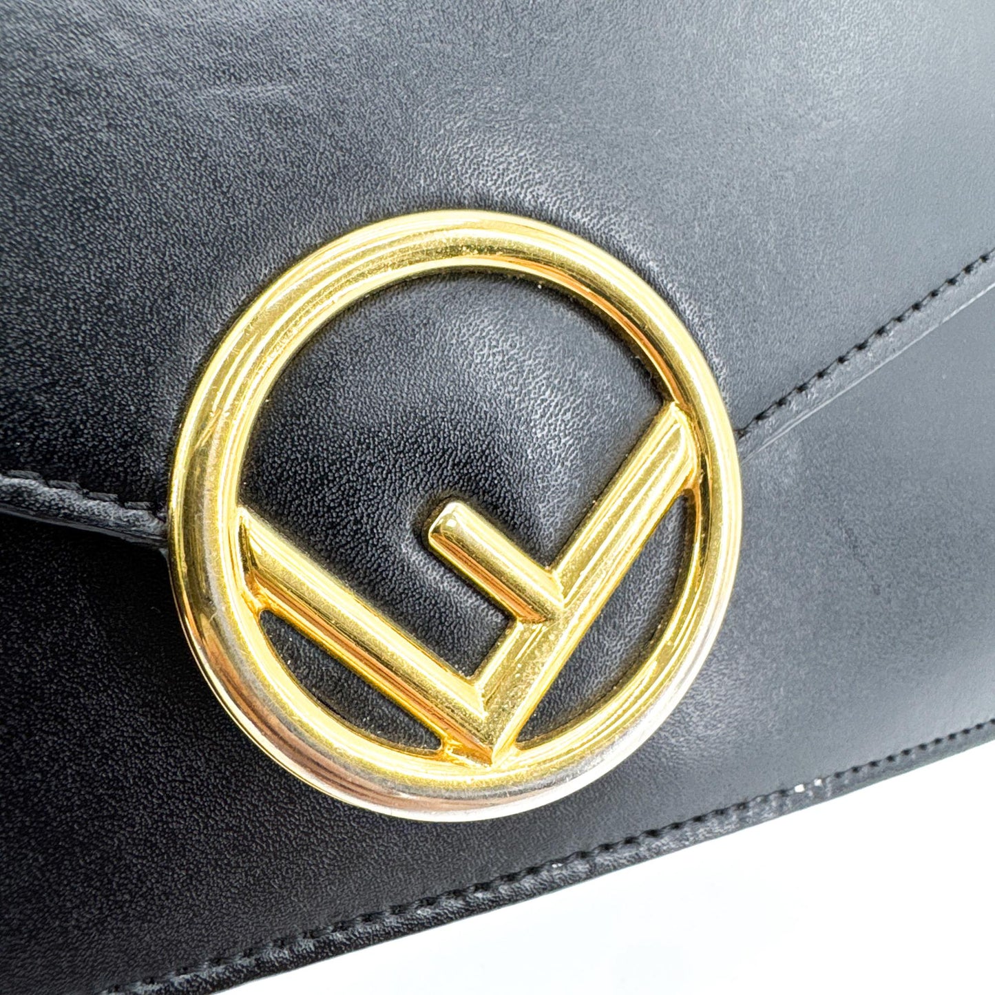 Fendi F is Fendi Envelope Wallet on Chain Leather, Black, Leather, Clutch