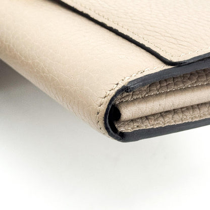 Louis Vuitton Louise Clutch Leather, Beige, Leather, Clutch