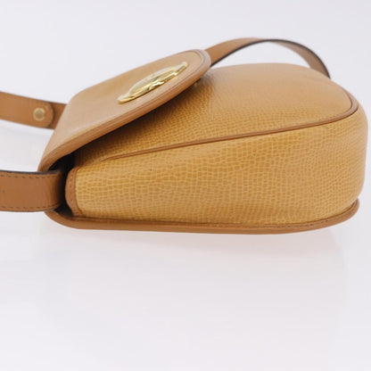Christian Dior Vintage CD Flap Leather, Beige, Leather, Shoulder Bag