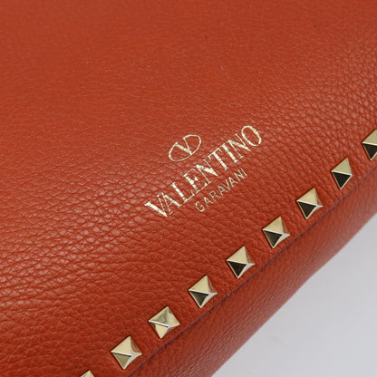 Valentino Garavani Rockstud Tote Soft Leather, Orange, Leather, Tote Bag