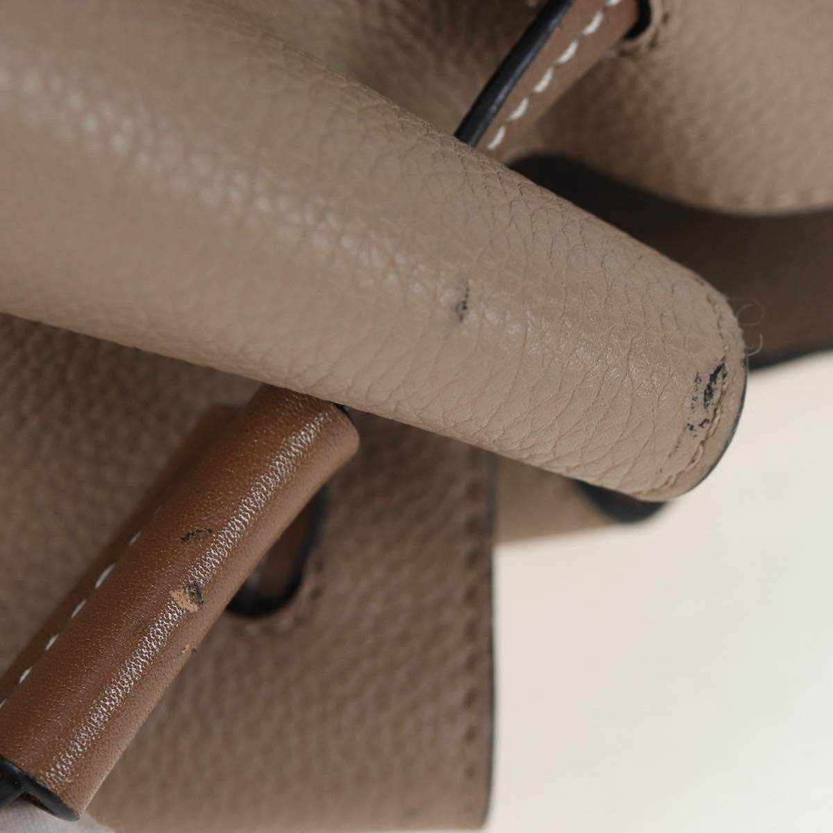 Loewe Hammock Leather, Beige, Leather, Handbag