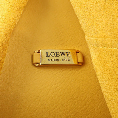Loewe Anton Leather, Yellow, Leather, Backpack