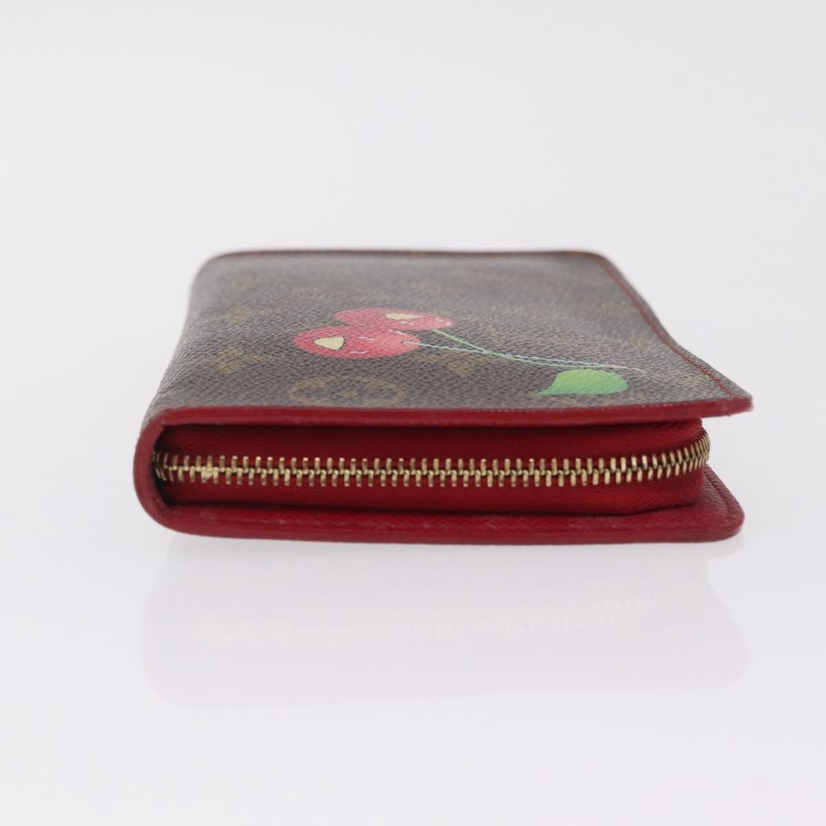 Louis Vuitton Porte-Monnaie Zippy Limited Edition Monogram Cerises, Red, Canvas, Wallet