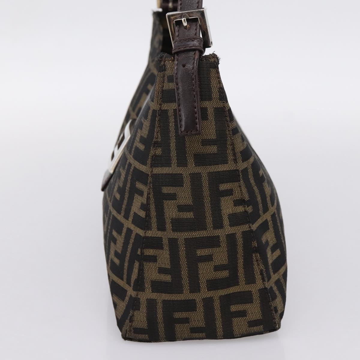 Fendi Mamma Baguette Shoulder Bag Zucca Canvas, Black, Canvas, Handbag