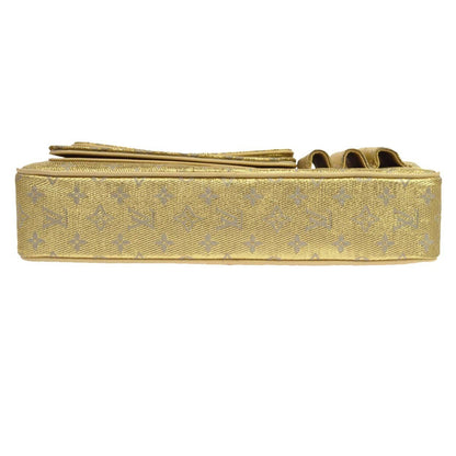 Louis Vuitton McKenna Mini Lin, Gold, Canvas, Shoulder Bag