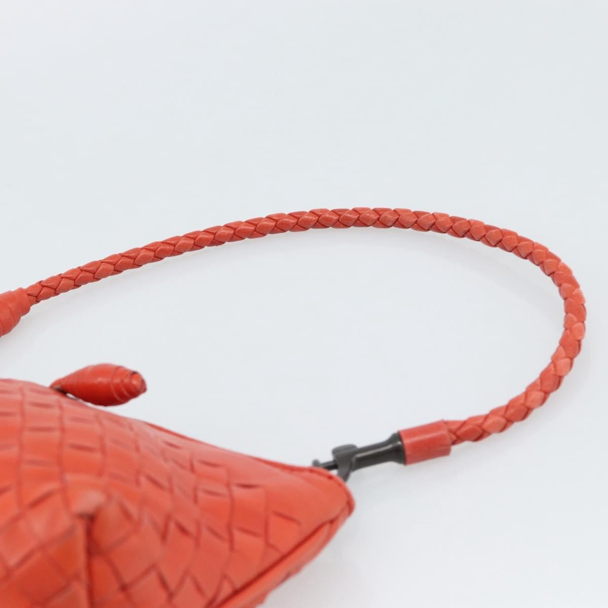 Bottega Veneta Zip Clutch Leather with Intrecciato Snakeskin Detail, Red, Leather, Clutch