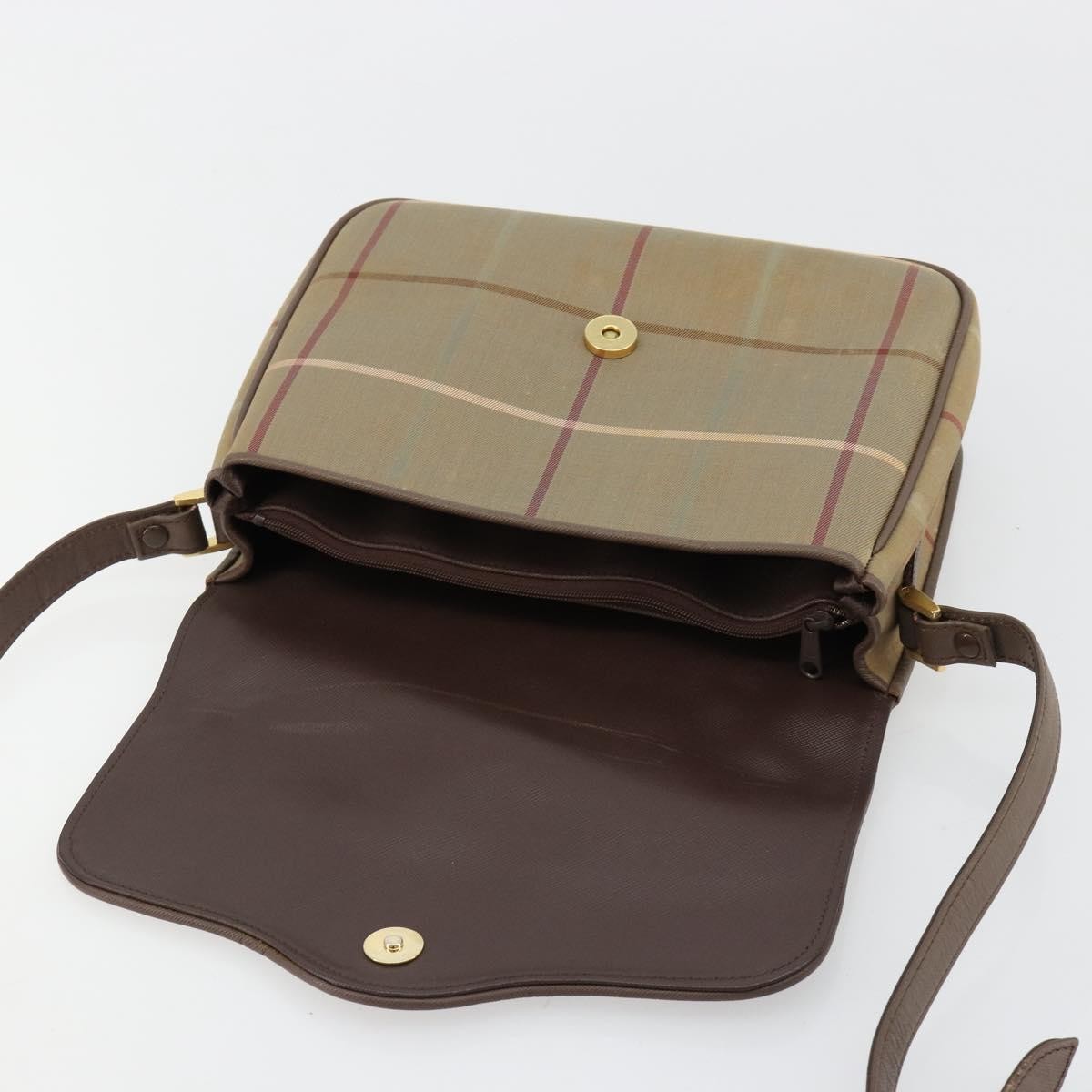 Burberry Nova Check Canvas and Leather, Brown, Canvas, Handbag