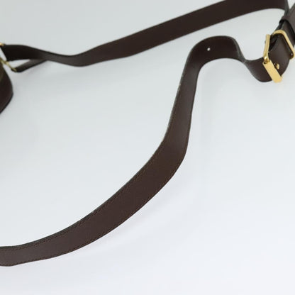 Celine Vintage Turnlock Leather, Brown, Leather, Shoulder Bag