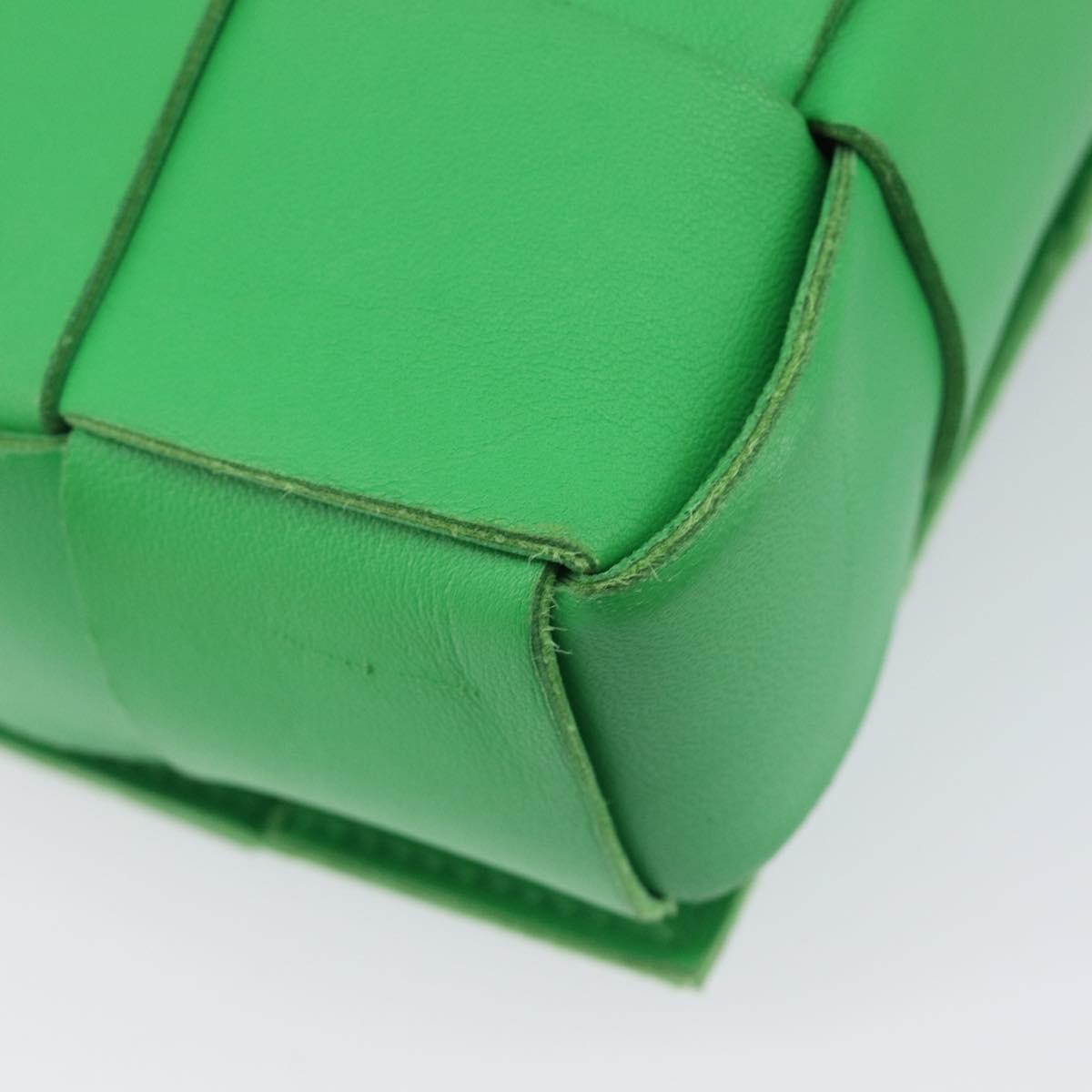 Bottega Veneta Cassette Maxi Intrecciato Leather, Green, Leather, Crossbody Bag