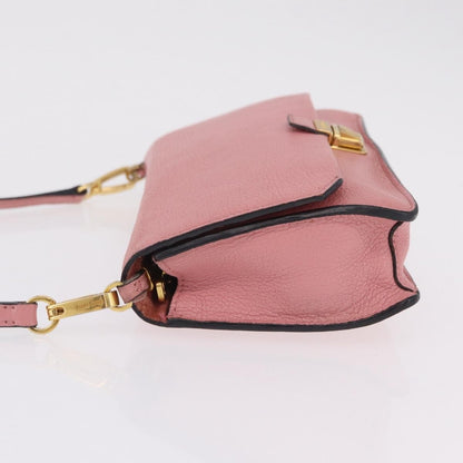 Miu Miu Madras Shoulder Leather, Pink, Leather, Crossbody Bag