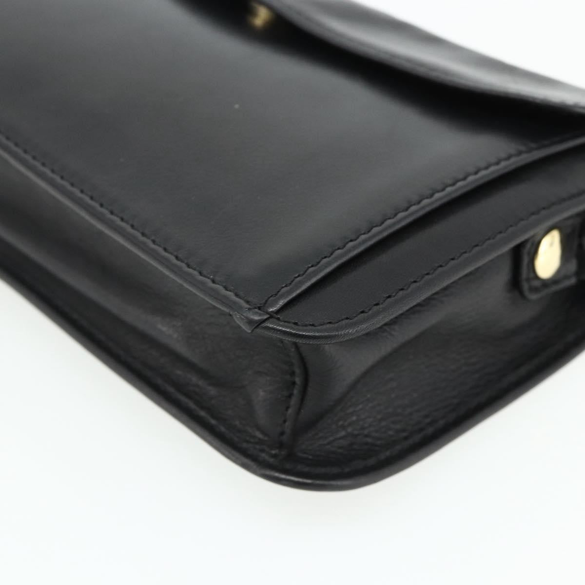 Celine Zip Clutch Leather, Black, Leather, Clutch