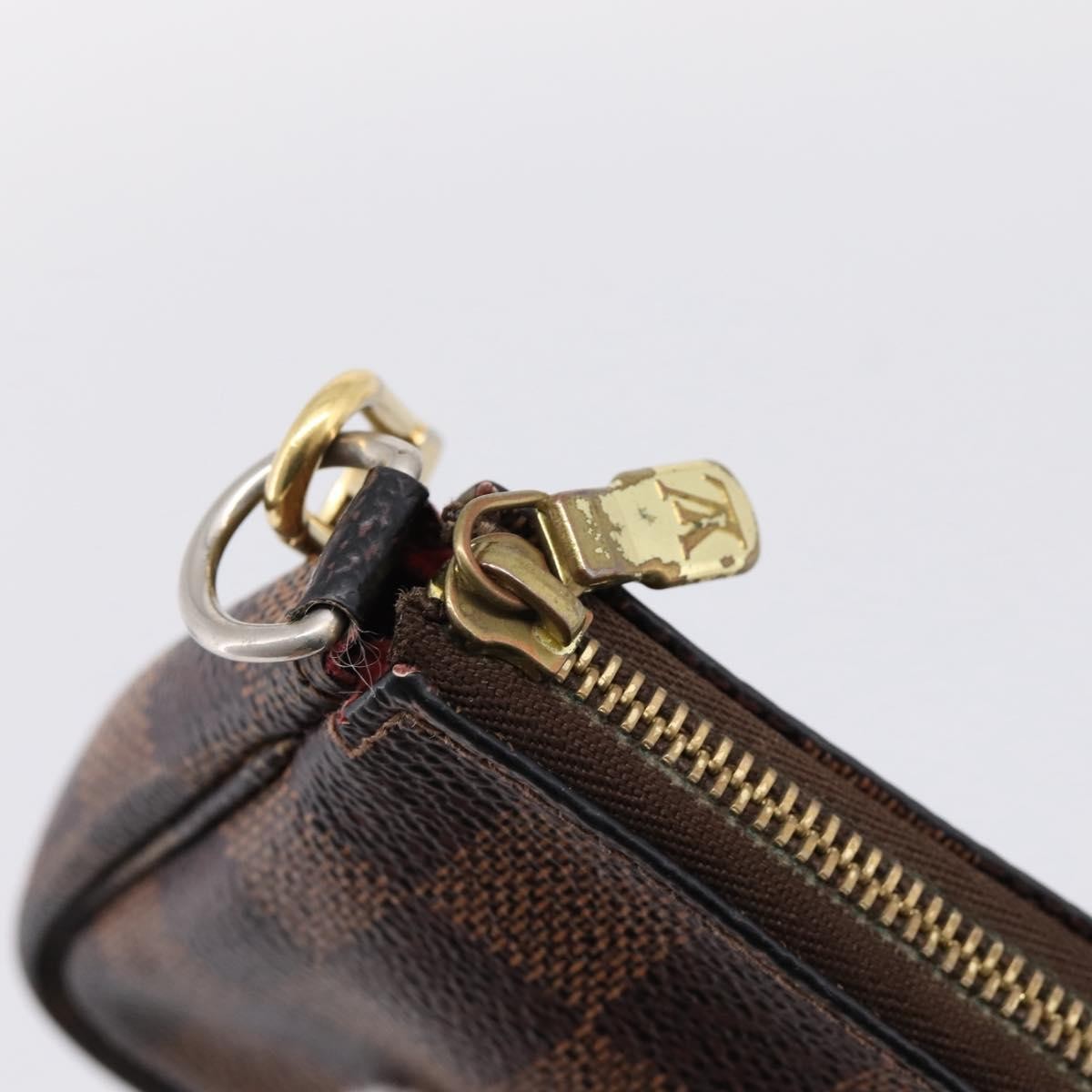 Louis Vuitton Mini pochette accessoires Damier Canvas, Brown, Canvas, Clutch