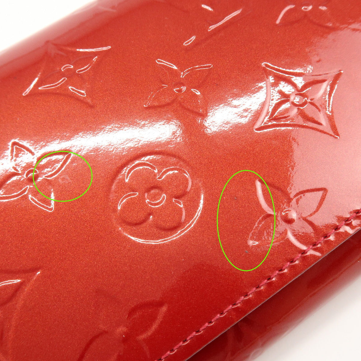 Louis Vuitton Chaine Monogram Vernis, Red, Patent Leather, Crossbody Bag