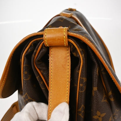 Louis Vuitton Saumur Monogram, Brown, Canvas, Shoulder Bag