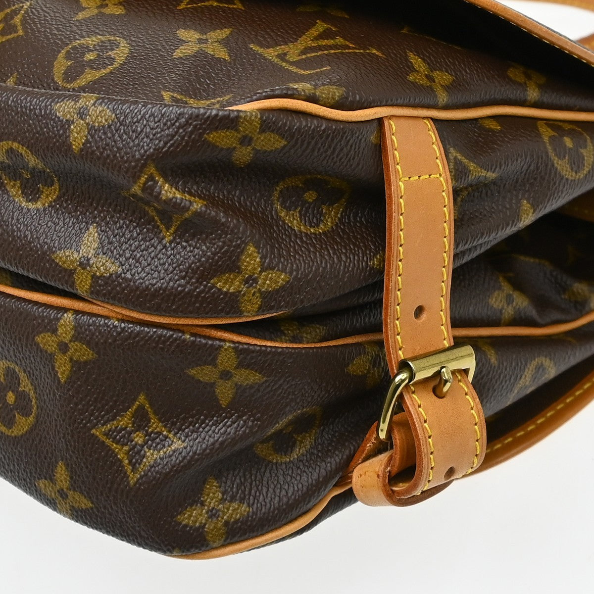 Louis Vuitton Saumur Monogram, Brown, Canvas, Shoulder Bag