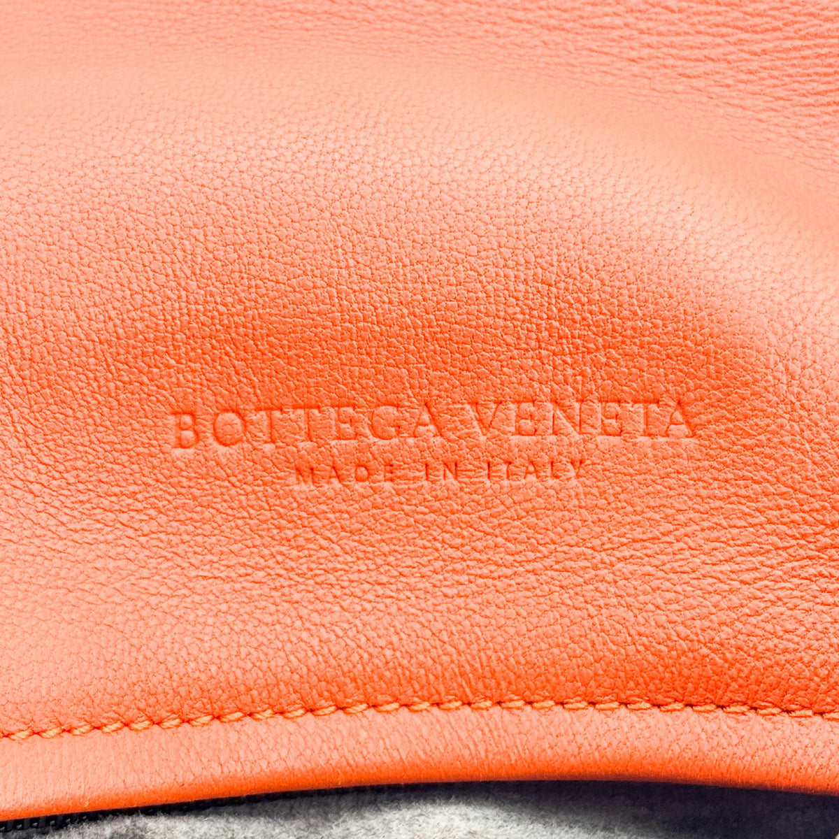 Bottega Veneta Convertible Flap Intrecciato Nappa, Orange, Leather, Shoulder Bag