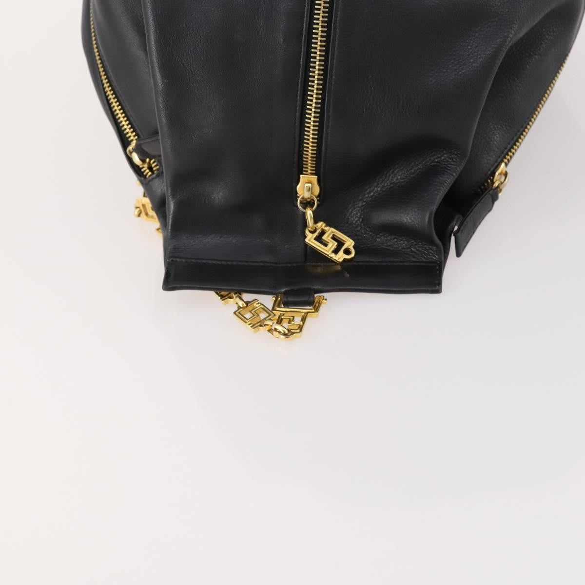 Versace Vintage Leather, Black, Leather, Shoulder Bag