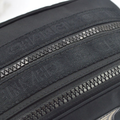 Chanel Sport Double Zip Nylon, Black, Nylon, Clutch