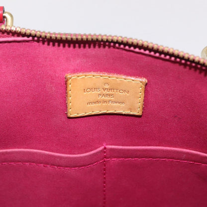 Louis Vuitton Alma Monogram Vernis, Pink, Patent Leather, Handbag