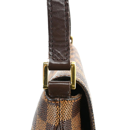 Louis Vuitton Musette Tango Damier Ebene, Brown, Canvas, Shoulder Bag
