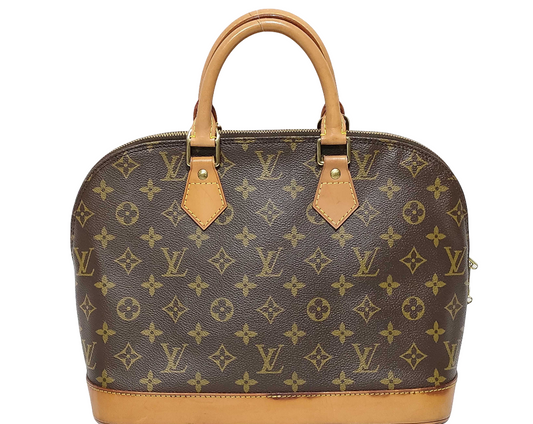 Louis Vuitton Alma Handbag Monogram Canvas, Brown, Canvas, Handbag