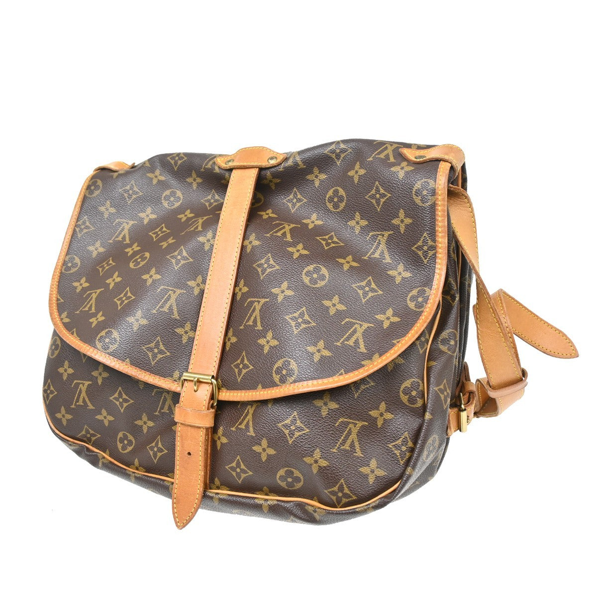 Louis Vuitton Saumur Monogram Canvas, Brown, Canvas, Shoulder Bag