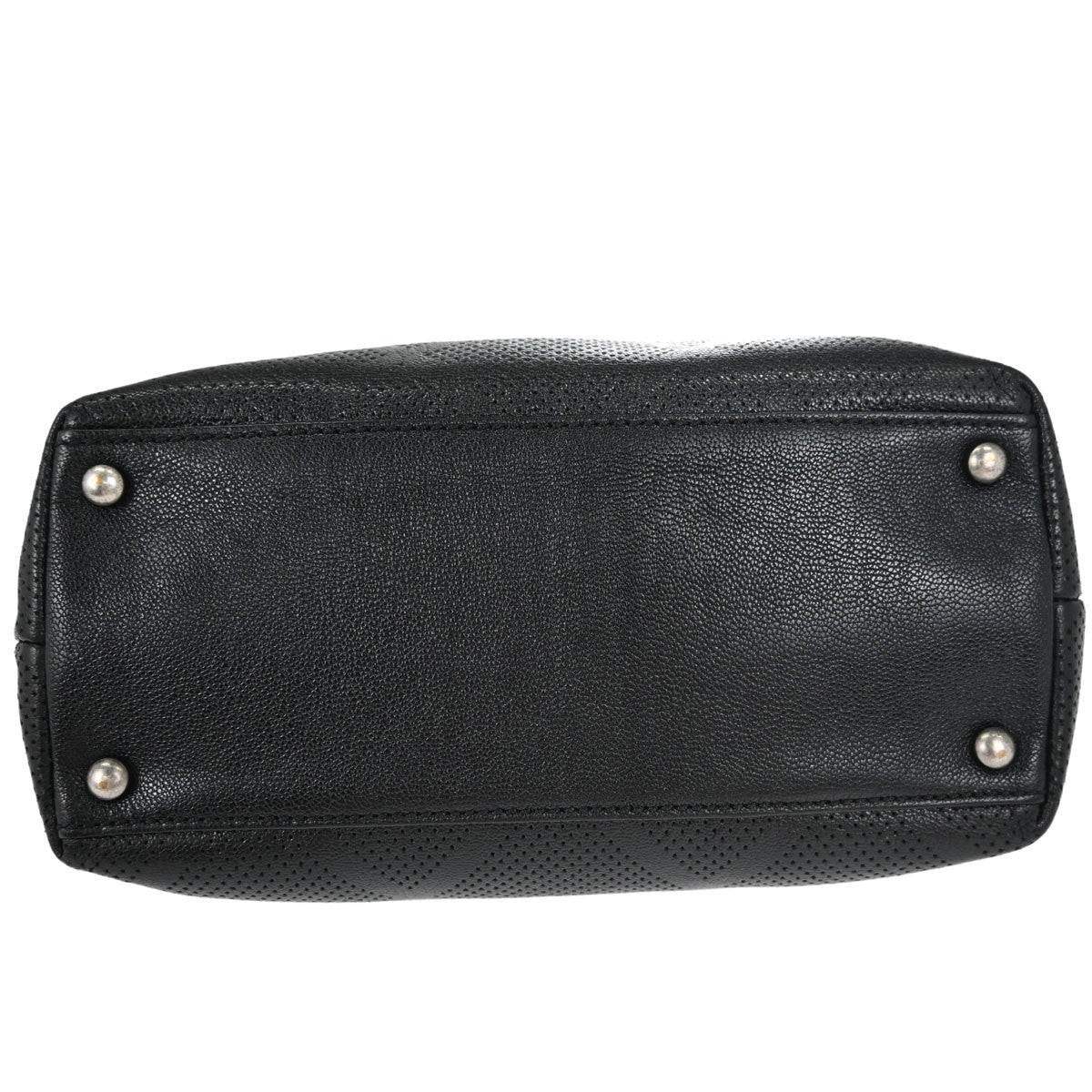 Chanel CC Tote Perforated Leather, Black, Leather, Tote Bag