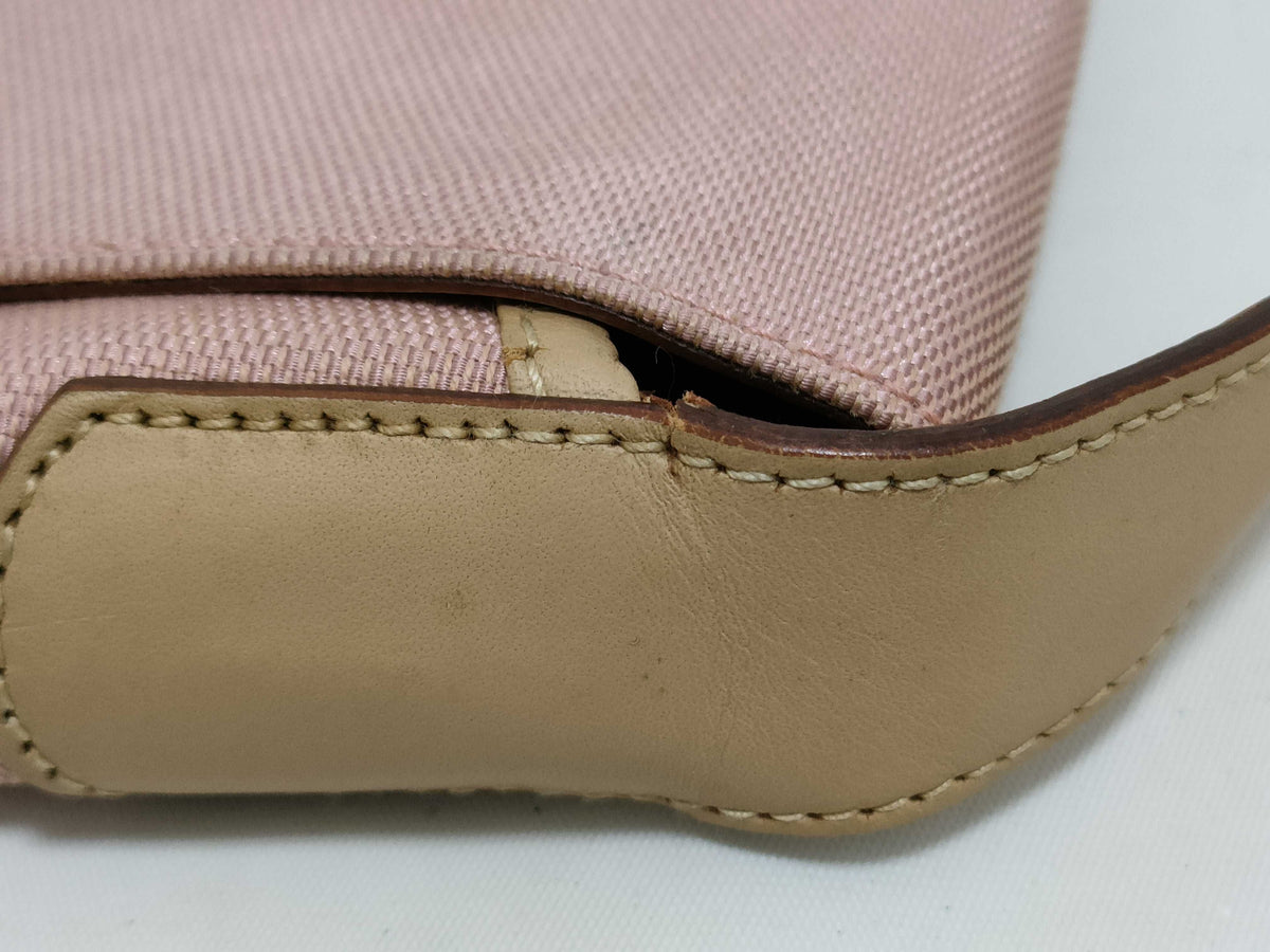Gucci Jackie Flap Canvas and Leather, Pink, Textile, Shoulder Bag