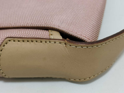 Gucci Jackie Flap Canvas and Leather, Pink, Textile, Shoulder Bag