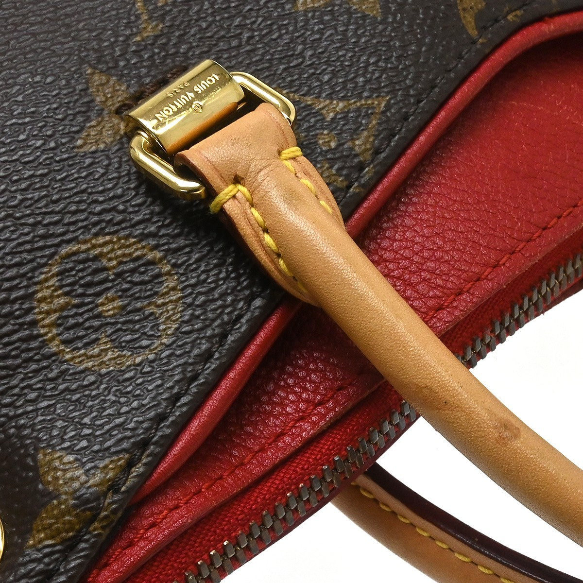 Louis Vuitton Pallas Tote Monogram Canvas with Leather, Brown, Canvas, Handbag