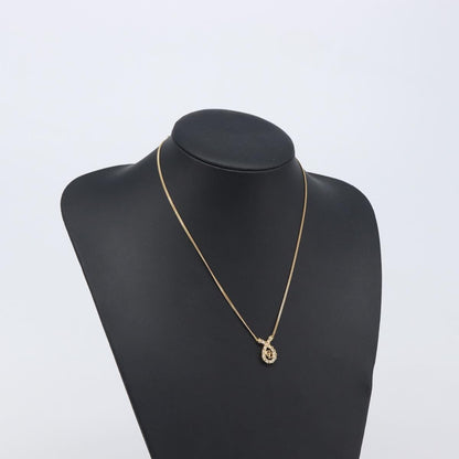Christian Dior CD Long Metal with Beads, Gold, Metal, Necklace
