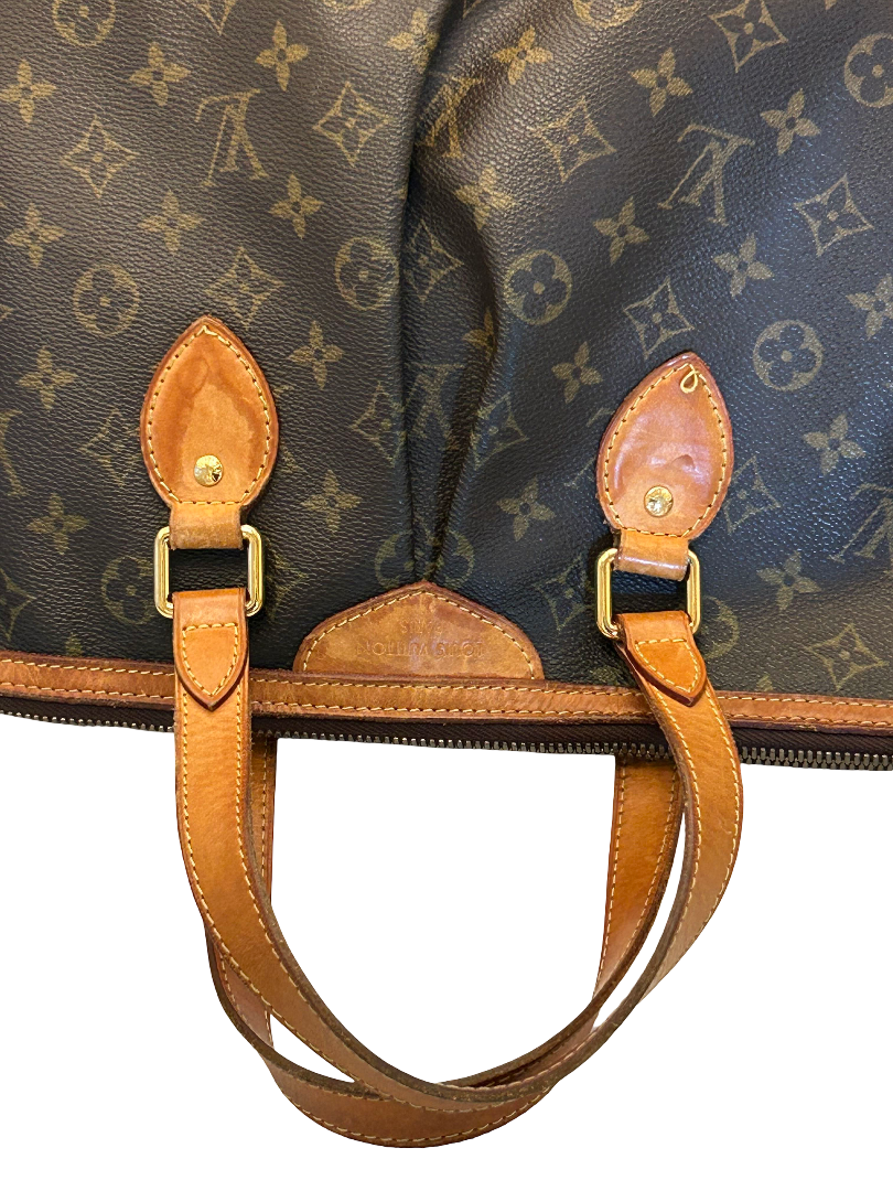 Louis Vuitton Palermo Monogram Canvas, Brown, Canvas, Handbag