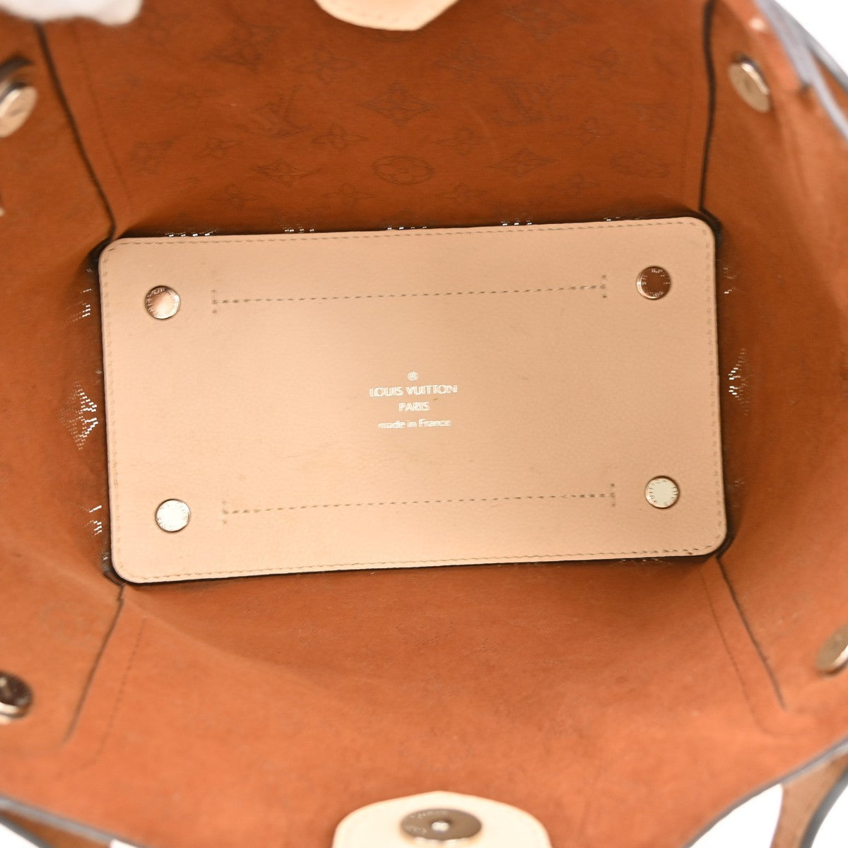 Louis Vuitton Hina Mahina Leather, Beige, Leather, Handbag