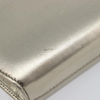 Salvatore Ferragamo Gancini Chain Leather, Gold, Leather, Shoulder Bag