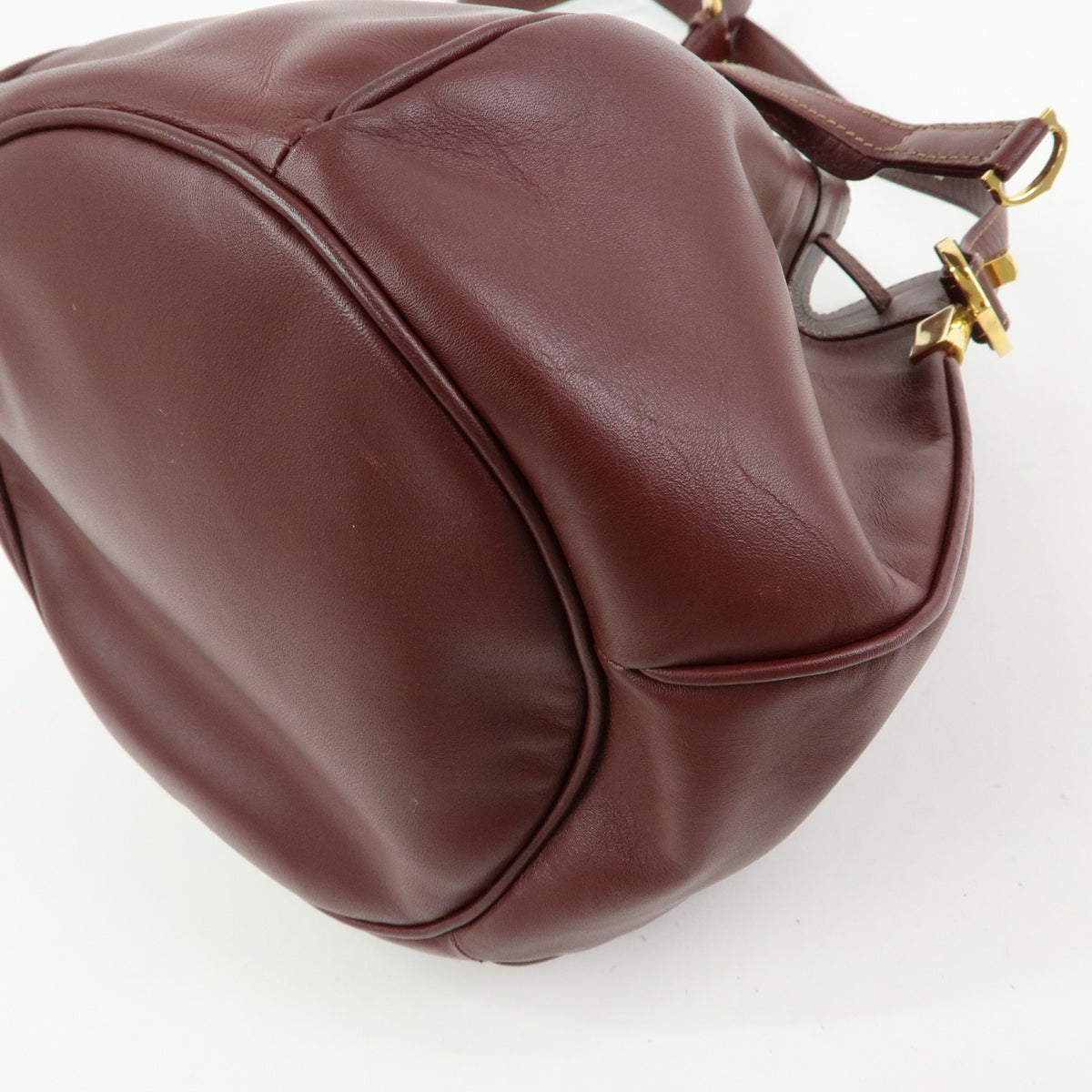Cartier Must de Cartier Leather, Burgundy, Leather, Shoulder Bag