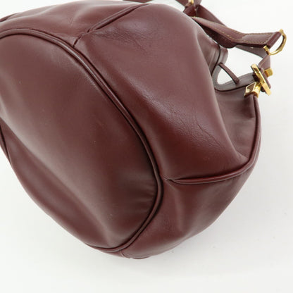 Cartier Must de Cartier Leather, Burgundy, Leather, Shoulder Bag
